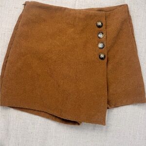 SHEIN Tan Corduroy Skirt